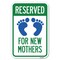 Signmission Blue Reserved Parking for New Mothers Heavy-Gauge Aluminum Sign, 12" x 18", A-1218-24297 A-1218-24297 - alternate 1